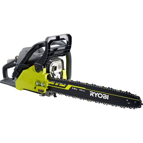 Featuring a 12-inch bar and chain, this chain saw will clean up unsightly branches and limbs in your yard. . Ryobi 18 inch chainsaw
